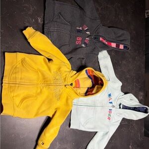 Tommy Hilfiger Kids Hoodie Trio - Yellow, Gray, White